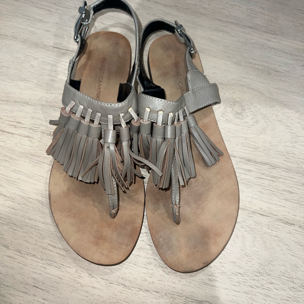 Rebecca Minkoff Tan Fringe Sandals - Picture 6 of 8